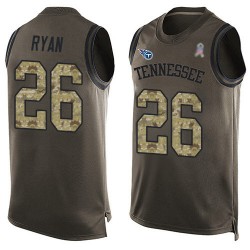 Limited Men's Logan Ryan Green Jersey - #26 Football Tennessee Titans Salute to Service Tank Top