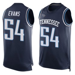 Limited Men's Rashaan Evans Navy Blue Jersey - #54 Football Tennessee Titans Player Name & Number Tank Top