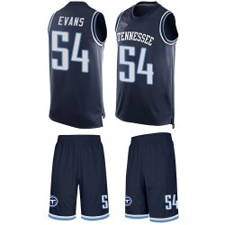 Limited Men's Rashaan Evans Navy Blue Jersey - #54 Football Tennessee Titans Tank Top Suit