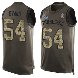 Limited Men's Rashaan Evans Green Jersey - #54 Football Tennessee Titans Salute to Service Tank Top