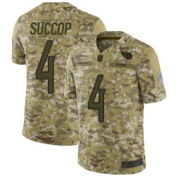 Limited Men's Ryan Succop Camo Jersey - #4 Football Tennessee Titans 2018 Salute to Service