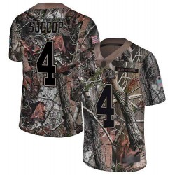Limited Men's Ryan Succop Camo Jersey - #4 Football Tennessee Titans Rush Realtree