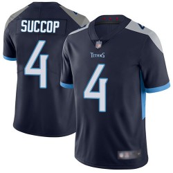 Limited Men's Ryan Succop Navy Blue Home Jersey - #4 Football Tennessee Titans Vapor Untouchable