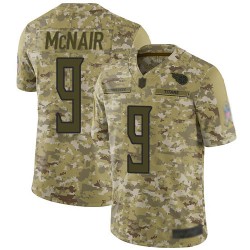 Limited Men's Steve McNair Camo Jersey - #9 Football Tennessee Titans 2018 Salute to Service