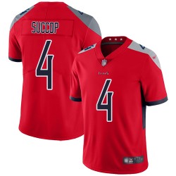 Limited Men's Ryan Succop Red Jersey - #4 Football Tennessee Titans Inverted Legend
