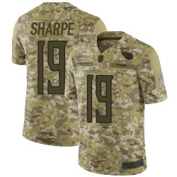 Limited Men's Tajae Sharpe Camo Jersey - #19 Football Tennessee Titans 2018 Salute to Service