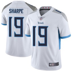 Limited Men's Tajae Sharpe White Road Jersey - #19 Football Tennessee Titans Vapor Untouchable