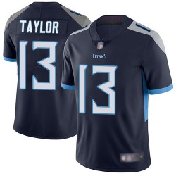 Limited Men's Taywan Taylor Navy Blue Home Jersey - #13 Football Tennessee Titans Vapor Untouchable