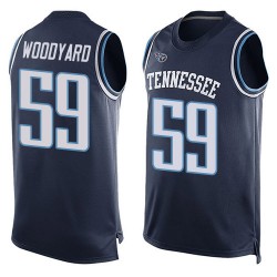 Limited Men's Wesley Woodyard Navy Blue Jersey - #59 Football Tennessee Titans Player Name & Number Tank Top