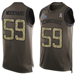 Limited Men's Wesley Woodyard Green Jersey - #59 Football Tennessee Titans Salute to Service Tank Top