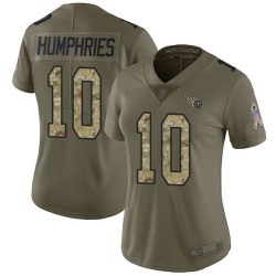 Limited Women's Adam Humphries Olive/Camo Jersey - #10 Football Tennessee Titans 2017 Salute to Service