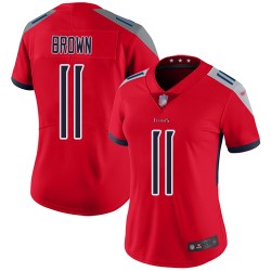 Limited Women's A.J. Brown Red Jersey - #11 Football Tennessee Titans Inverted Legend