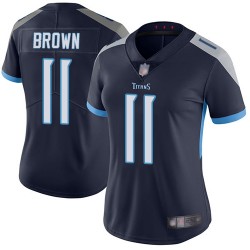 Limited Women's A.J. Brown Navy Blue Home Jersey - #11 Football Tennessee Titans Vapor Untouchable