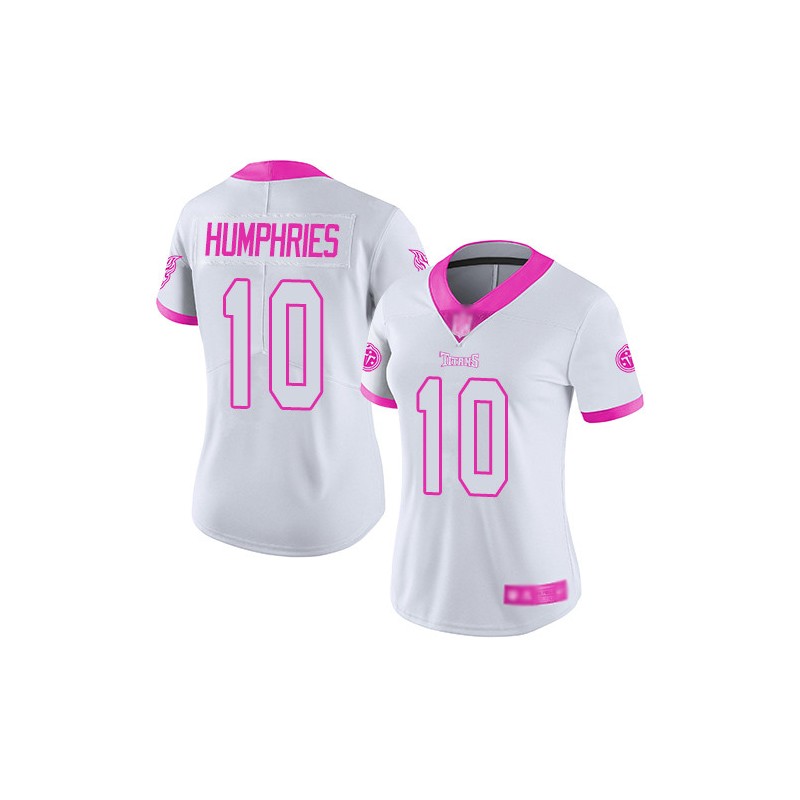Limited Women's Adam Humphries White/Pink Jersey - #10 Football Tennessee  Titans Rush Fashion Size S