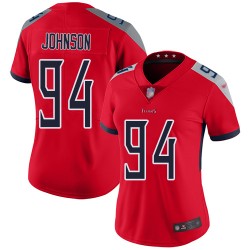 Limited Women's Austin Johnson Red Jersey - #94 Football Tennessee Titans Inverted Legend