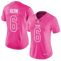 Limited Women's Brett Kern Pink Jersey - #6 Football Tennessee Titans Rush Fashion