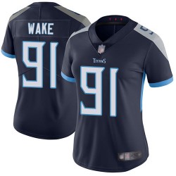 Limited Women's Cameron Wake Navy Blue Home Jersey - #91 Football Tennessee Titans Vapor Untouchable