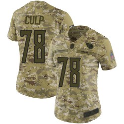 Limited Women's Curley Culp Camo Jersey - #78 Football Tennessee Titans 2018 Salute to Service
