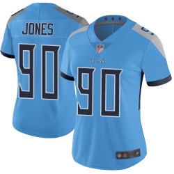 Limited Women's DaQuan Jones Light Blue Alternate Jersey - #90 Football Tennessee Titans Vapor Untouchable