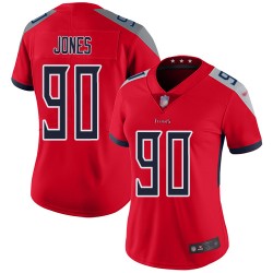 Limited Women's DaQuan Jones Red Jersey - #90 Football Tennessee Titans Inverted Legend