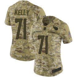 Limited Women's Dennis Kelly Camo Jersey - #71 Football Tennessee Titans 2018 Salute to Service