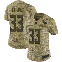 Limited Women's Dion Lewis Camo Jersey - #33 Football Tennessee Titans 2018 Salute to Service