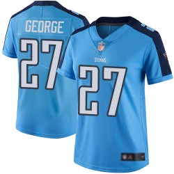 Limited Women's Eddie George Light Blue Jersey - #27 Football Tennessee Titans Rush Vapor Untouchable
