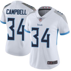 Limited Women's Earl Campbell White Road Jersey - #34 Football Tennessee Titans Vapor Untouchable