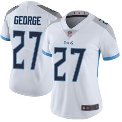 Limited Women's Eddie George White Road Jersey - #27 Football Tennessee Titans Vapor Untouchable