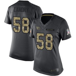 Limited Women's Harold Landry Black Jersey - #58 Football Tennessee Titans 2016 Salute to Service