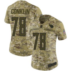 Limited Women's Jack Conklin Camo Jersey - #78 Football Tennessee Titans 2018 Salute to Service