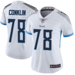 Limited Women's Jack Conklin White Road Jersey - #78 Football Tennessee Titans Vapor Untouchable