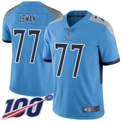 Limited Men's Taylor Lewan Light Blue Alternate Jersey - #77 Football Tennessee Titans 100th Season Vapor Untouchable