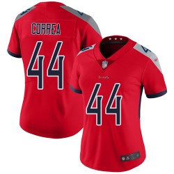 Limited Women's Kamalei Correa Red Jersey - #44 Football Tennessee Titans Inverted Legend