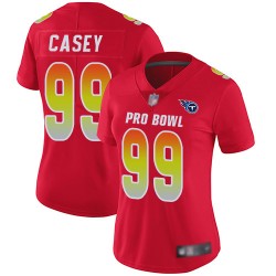 Limited Women's Jurrell Casey Red Jersey - #99 Football Tennessee Titans AFC 2019 Pro Bowl