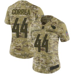 Limited Women's Kamalei Correa Camo Jersey - #44 Football Tennessee Titans 2018 Salute to Service