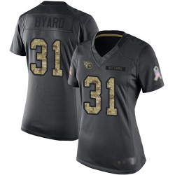 Limited Women's Kevin Byard Black Jersey - #31 Football Tennessee Titans 2016 Salute to Service