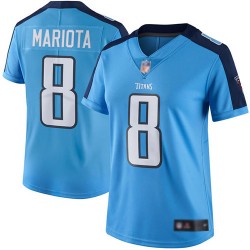 Limited Women's Marcus Mariota Light Blue Jersey - #8 Football Tennessee Titans Rush Vapor Untouchable