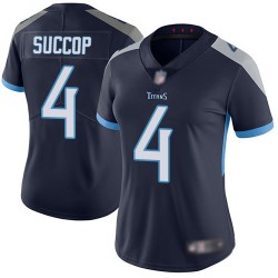 Limited Women's Ryan Succop Navy Blue Home Jersey - #4 Football Tennessee Titans Vapor Untouchable