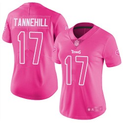 Limited Women's Ryan Tannehill Pink Jersey - #17 Football Tennessee Titans Rush Fashion