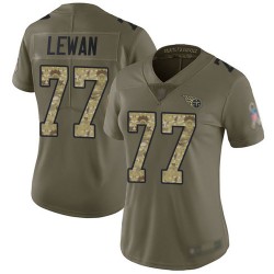 Limited Women's Taylor Lewan Olive/Camo Jersey - #77 Football Tennessee Titans 2017 Salute to Service