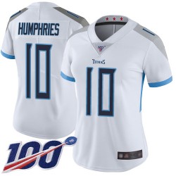 Limited Women's Adam Humphries White Road Jersey - #10 Football Tennessee Titans 100th Season Vapor Untouchable