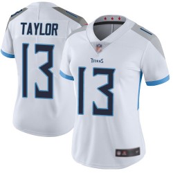 Limited Women's Taywan Taylor White Road Jersey - #13 Football Tennessee Titans Vapor Untouchable
