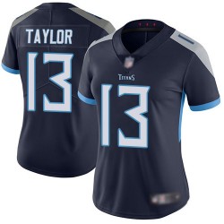 Limited Women's Taywan Taylor Navy Blue Home Jersey - #13 Football Tennessee Titans Vapor Untouchable