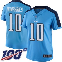 Limited Women's Adam Humphries Light Blue Jersey - #10 Football Tennessee Titans 100th Season Rush Vapor Untouchable