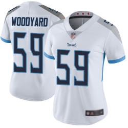 Limited Women's Wesley Woodyard White Road Jersey - #59 Football Tennessee Titans Vapor Untouchable