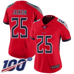 Limited Women's Adoree' Jackson Red Jersey - #25 Football Tennessee Titans 100th Season Inverted Legend