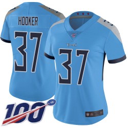 Limited Women's Amani Hooker Light Blue Alternate Jersey - #37 Football Tennessee Titans 100th Season Vapor Untouchable