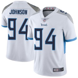 Limited Youth Austin Johnson White Road Jersey - #94 Football Tennessee Titans Vapor Untouchable