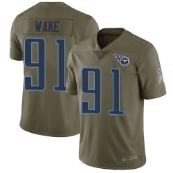 Limited Youth Cameron Wake Olive Jersey - #91 Football Tennessee Titans 2017 Salute to Service